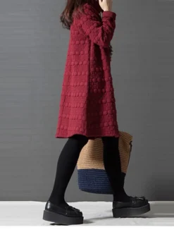 Women's Work Dress Black Dress A Line Dress Fashion Midi Dress Ruched Turtleneck Long Sleeve Plain Loose Fit Black Wine Gray Fall Winter M L XL XXL 12 Women's Work Dress Black Dress A Line Dress Fashion Midi Dress Ruched Turtleneck Long Sleeve Plain Loose Fit Black Wine Gray Fall Winter M L XL XXL -Party Prom Dresses Sales Store abppih1693299481056