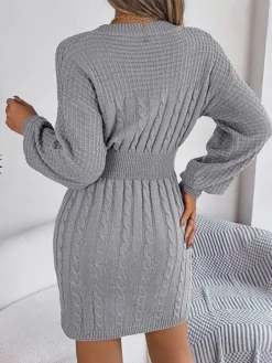 Women's Sweater Dress Jumper Dress Casual Dress Mini Dress Fashion Pure Color Outdoor Daily Going Out Crew Neck Long Sleeve Cut Out 2023 Loose Fit Wine Khaki Gray S M L 31 Women's Sweater Dress Jumper Dress Casual Dress Mini Dress Fashion Pure Color Outdoor Daily Going Out Crew Neck Long Sleeve Cut Out 2023 Loose Fit Wine Khaki Gray S M L -Party Prom Dresses Sales Store aezvag1695643846210