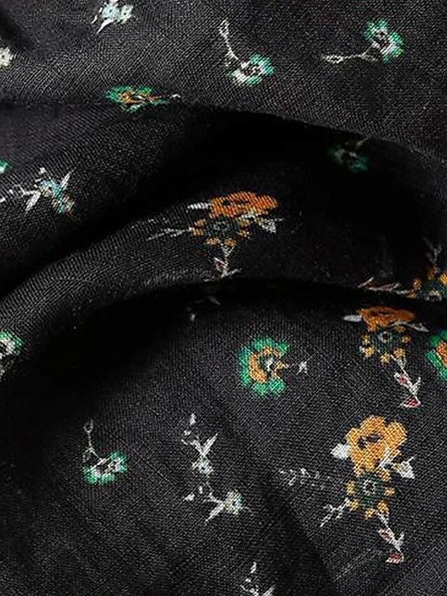 Women's Casual Dress Cotton Linen Dress A Line Dress Midi Dress Linen / Cotton Blend Basic Classic Outdoor Daily Vacation Split Neck Button Pocket 3/4 Length Sleeve Spring Fall Autumn 2023 Loose Fit 3 Women's Casual Dress Cotton Linen Dress A Line Dress Midi Dress Linen / Cotton Blend Basic Classic Outdoor Daily Vacation Split Neck Button Pocket 3/4 Length Sleeve Spring Fall Autumn 2023 Loose Fit - Image 3