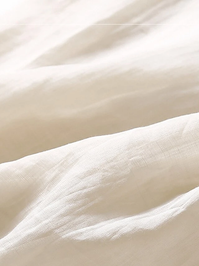 Women's Casual Dress Cotton Linen Dress White Dress Midi Dress Cotton Blend Basic Casual Outdoor Vacation V Neck Ruched Half Sleeve Summer Spring Fall 2023 Loose Fit White Green Apricot Pure Color M 6 Women's Casual Dress Cotton Linen Dress White Dress Midi Dress Cotton Blend Basic Casual Outdoor Vacation V Neck Ruched Half Sleeve Summer Spring Fall 2023 Loose Fit White Green Apricot Pure Color M - Image 6