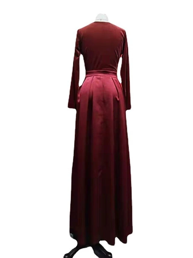 Women‘s Party Dress Velvet Dress Red Long Dress Maxi Dress Wine Long Sleeve Pure Color Ruched Pleated Split Winter Fall V Neck Party Hot Elegant Fall Dress Slim 2023 S M L XL Winter Dress 7 Women‘s Party Dress Velvet Dress Red Long Dress Maxi Dress Wine Long Sleeve Pure Color Ruched Pleated Split Winter Fall V Neck Party Hot Elegant Fall Dress Slim 2023 S M L XL Winter Dress - Image 7