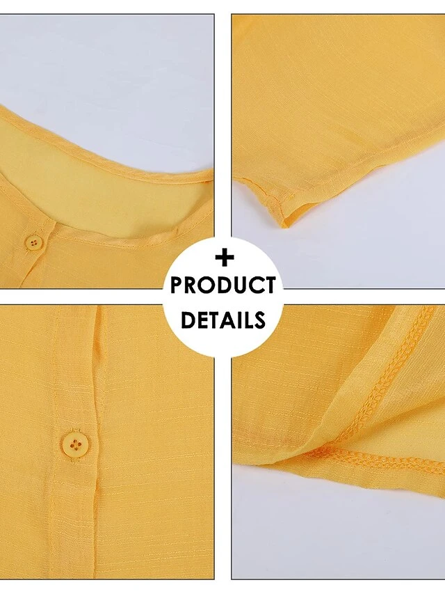 Women's Casual Dress Shirt Dress Cotton Linen Dress Mini Dress Blue Purple Pink Short Sleeve Pure Color Spring Summer V Neck Beach Basic Daily Weekend Loose Fit Linen S M L XL XXL 3XL 14 Women's Casual Dress Shirt Dress Cotton Linen Dress Mini Dress Blue Purple Pink Short Sleeve Pure Color Spring Summer V Neck Beach Basic Daily Weekend Loose Fit Linen S M L XL XXL 3XL - Image 14