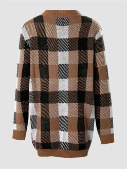 Women's Sweater Dress Winter Dress Jumper Dress Mini Dress Fashion Plaid Daily Date Going Out Weekend V Neck Long Sleeve Patchwork 2023 Regular Fit Khaki S M L XL 13 Women's Sweater Dress Winter Dress Jumper Dress Mini Dress Fashion Plaid Daily Date Going Out Weekend V Neck Long Sleeve Patchwork 2023 Regular Fit Khaki S M L XL -Party Prom Dresses Sales Store bgwqyq1694591724282