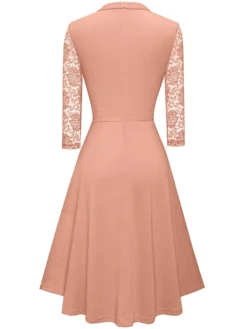 Women's Work Dress Semi Formal Dress A Line Dress Fashion Midi Dress Hollow Out Crew Neck Long Sleeve Plain Regular Fit Black Pink Wine Fall Winter S M L XL XXL 35 Women's Work Dress Semi Formal Dress A Line Dress Fashion Midi Dress Hollow Out Crew Neck Long Sleeve Plain Regular Fit Black Pink Wine Fall Winter S M L XL XXL -Party Prom Dresses Sales Store bhqvzq1692611895304