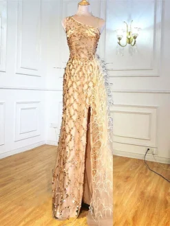 Women‘s Prom Dress Party Dress Sequin Dress Long Dress Maxi Dress Black Pink Red Sleeveless Pure Color Sparkly Glitter Sequins Spring Fall Winter One Shoulder Fashion Wedding Guest Birthday -Party Prom Dresses Sales Store bivdxh1693897491334