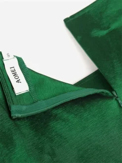 Women‘s Christmas Prom Dress Party Dress Satin Dress Long Dress Maxi Dress Red Blue Green Long Sleeve Pure Color Ruffle Spring Fall Winter Crew Neck Fashion Winter Dress Evening Party Wedding Guest -Party Prom Dresses Sales Store blqsko1692179658206