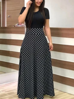 Women's Shift Dress Maxi Long Dress White Black Red Blushing Pink Green Short Sleeve Floral Patchwork Print Fall Winter Round Neck Hot Chinoiserie Batwing Sleeve Cotton 2021 S M L XL XXL -Party Prom Dresses Sales Store bqpjhz1599205786164