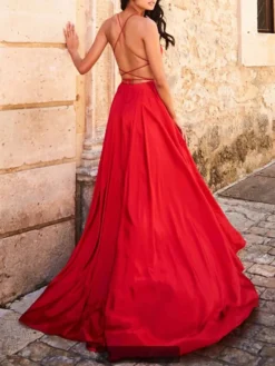 Women‘s Prom Party Dress Homecoming Dress Satin Maxi Long Dress Green Red Sleeveless Pure Color Split Spring Summer Spaghetti Strap Party Stylish Elegant Party 2023 S M L XL 18 Women‘s Prom Party Dress Homecoming Dress Satin Maxi Long Dress Green Red Sleeveless Pure Color Split Spring Summer Spaghetti Strap Party Stylish Elegant Party 2023 S M L XL -Party Prom Dresses Sales Store burzie1642589873179