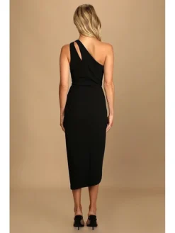 Women's Prom Party Dress Sheath Dress Knee Length Dress Black Red Wine Green Sleeveless Pure Color Ruched Spring Summer One Shoulder Stylish Party Wedding Guest 2023 S M L XL -Party Prom Dresses Sales Store chvheb1646659853493