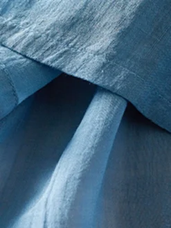 Women's Casual Dress Cotton Linen Dress Swing Dress Midi Dress Polyester Fashion Casual Outdoor Daily Vacation Crew Neck Pocket Print Half Sleeve Spring Fall Autumn 2023 Loose Fit Pink Blue Brown -Party Prom Dresses Sales Store cjmoal1694418842388