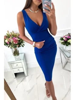 Women's Party Dress Bodycon Midi Dress Wine Red Royal Blue Sleeveless Pure Color Patchwork Summer Spring V Neck Casual 2023 S M L XL XXL 8 Women's Party Dress Bodycon Midi Dress Wine Red Royal Blue Sleeveless Pure Color Patchwork Summer Spring V Neck Casual 2023 S M L XL XXL -Party Prom Dresses Sales Store csfbpq1650599752820