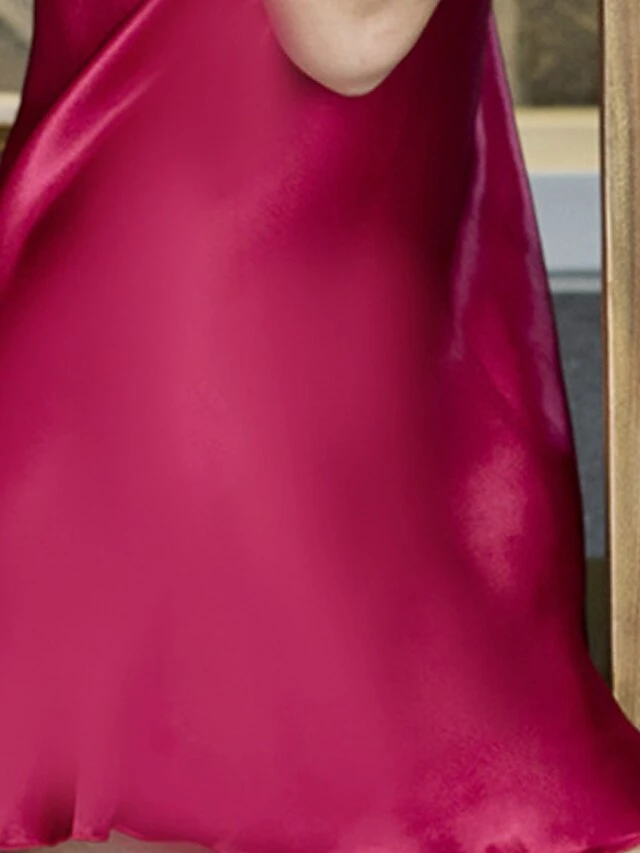 Women's Satin Dress Strap Dress Mini Dress Cute Sexy Backless Solid Color Strap Party Lounge Black White 2023 Summer Spring M L XL XXL 18 Women's Satin Dress Strap Dress Mini Dress Cute Sexy Backless Solid Color Strap Party Lounge Black White 2023 Summer Spring M L XL XXL - Image 18