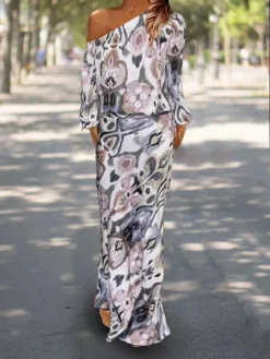 Women's Two Piece Dress Set Casual Dress Sheath Dress Outdoor Daily Fashion Streetwear Print Maxi Dress One Shoulder Long Sleeve Graphic Abstract Loose Fit Red Royal Blue Sky Blue Summer Spring S M L 11 Women's Two Piece Dress Set Casual Dress Sheath Dress Outdoor Daily Fashion Streetwear Print Maxi Dress One Shoulder Long Sleeve Graphic Abstract Loose Fit Red Royal Blue Sky Blue Summer Spring S M L -Party Prom Dresses Sales Store daoyci1683543166749