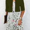 Women's Two Piece Dress Set Casual Dress Print Dress Outdoor Daily Fashion Streetwear Print Mini Dress Crew Neck Half Sleeve Floral Regular Fit Green Summer Spring S M L XL XXL