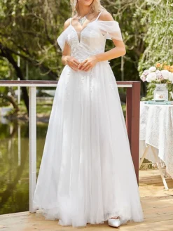 Women's Party Dress Wedding Guest Dress Swing Dress Long Dress Maxi Dress White Short Sleeve Pure Color Lace Spring Fall Winter V Neck Fashion Birthday Evening Party Vacation 2023 S M L XL XXL 13 Women's Party Dress Wedding Guest Dress Swing Dress Long Dress Maxi Dress White Short Sleeve Pure Color Lace Spring Fall Winter V Neck Fashion Birthday Evening Party Vacation 2023 S M L XL XXL -Party Prom Dresses Sales Store dcimuw1693983149137