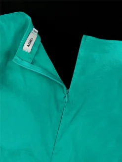 Women's Party Dress Cocktail Dress Satin Dress Midi Dress Green Long Sleeve Pure Color Ruched Spring Fall Winter V Neck Fashion Wedding Guest Vacation Fall Dress 2023 S M L XL XXL 3XL 4XL -Party Prom Dresses Sales Store dgpbek1691466187632