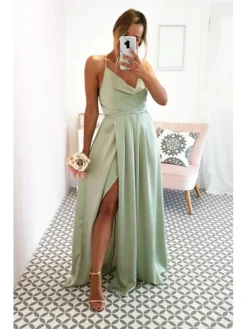 Women's Prom Dress Party Dress Satin Dress Long Dress Maxi Dress Light Green Wine Sleeveless Pure Color Split Summer Spring Fall Spaghetti Strap Fashion Party Birthday Evening Party 2023 S M L XL 17 Women's Prom Dress Party Dress Satin Dress Long Dress Maxi Dress Light Green Wine Sleeveless Pure Color Split Summer Spring Fall Spaghetti Strap Fashion Party Birthday Evening Party 2023 S M L XL -Party Prom Dresses Sales Store dkhofg1671775302595