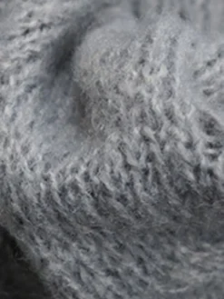 Women's Sweater Dress Winter Dress Jumper Dress Mini Dress Ruched Outdoor Street Daily Fashion Streetwear V Neck Long Sleeve 2023 Loose Fit Gray Color S M L Size -Party Prom Dresses Sales Store dkufpb1695036413032