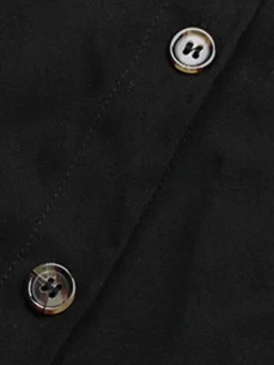 Women's Work Dress Casual Dress Black Dress Fashion Office Daily Workfashion Midi Dress Lace Up Button Shirt Collar Long Sleeve Plain Loose Fit Black Fall Winter S M L XL -Party Prom Dresses Sales Store duroiq1695105094297