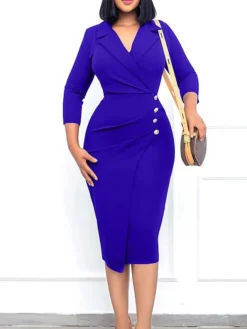 Women's Work Dress Blazer Dress Black Dress Fashion Midi Dress Ruched Button Lapel 3/4 Length Sleeve Plain Regular Fit Black Red Blue Fall Winter S M L XL XXL 33 Women's Work Dress Blazer Dress Black Dress Fashion Midi Dress Ruched Button Lapel 3/4 Length Sleeve Plain Regular Fit Black Red Blue Fall Winter S M L XL XXL -Party Prom Dresses Sales Store dvczqu1692089886725