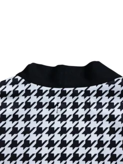 Women's Two Piece Dress Set Casual Dress Sheath Dress Daily Going Out Streetwear Modern Print Midi Dress Crew Neck Long Sleeve Houndstooth Regular Fit Black Fall Winter S M L XL XXL -Party Prom Dresses Sales Store eaxtzl1695194343117