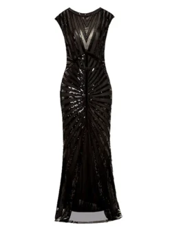 Women‘s Halloween Dress Prom Dress Party Dress Sequin Dress Black Dress Long Dress Maxi Dress Silver Pink Sleeveless Pure Color Sequins Summer Spring Crew Neck Party Evening Party Vacation -Party Prom Dresses Sales Store ebqwud1676602831695