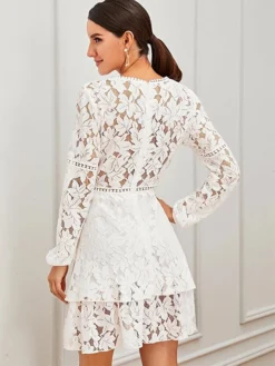 Women‘s Party Dress Wedding Guest Dress Lace Dress Cocktail Dress Mini Dress White Long Sleeve Embroidery Mesh Winter Fall Spring Crew Neck Fashion Winter Dress Birthday Evening Party 2023 S M L XL 7 Women‘s Party Dress Wedding Guest Dress Lace Dress Cocktail Dress Mini Dress White Long Sleeve Embroidery Mesh Winter Fall Spring Crew Neck Fashion Winter Dress Birthday Evening Party 2023 S M L XL -Party Prom Dresses Sales Store enpqkb1610111701159
