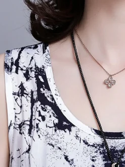 Women's Two Piece Dress Set Casual Dress Cotton Linen Dress Daily Holiday Fashion Streetwear Pocket Drawstring Midi Dress Crew Neck Long Sleeve Painting Print Loose Fit Black Dark Blue Fall Winter M -Party Prom Dresses Sales Store epjblx1694068677771