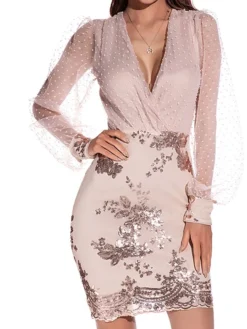 Women‘s Party Dress Sequin Dress Homecoming Dress Wedding Guest Dress Mini Dress Black Gold Long Sleeve Floral Sequins Sparkly Glitter Spring Fall Winter V Neck Fashion Winter Dress 7 Women‘s Party Dress Sequin Dress Homecoming Dress Wedding Guest Dress Mini Dress Black Gold Long Sleeve Floral Sequins Sparkly Glitter Spring Fall Winter V Neck Fashion Winter Dress -Party Prom Dresses Sales Store esvbrv1692787379348