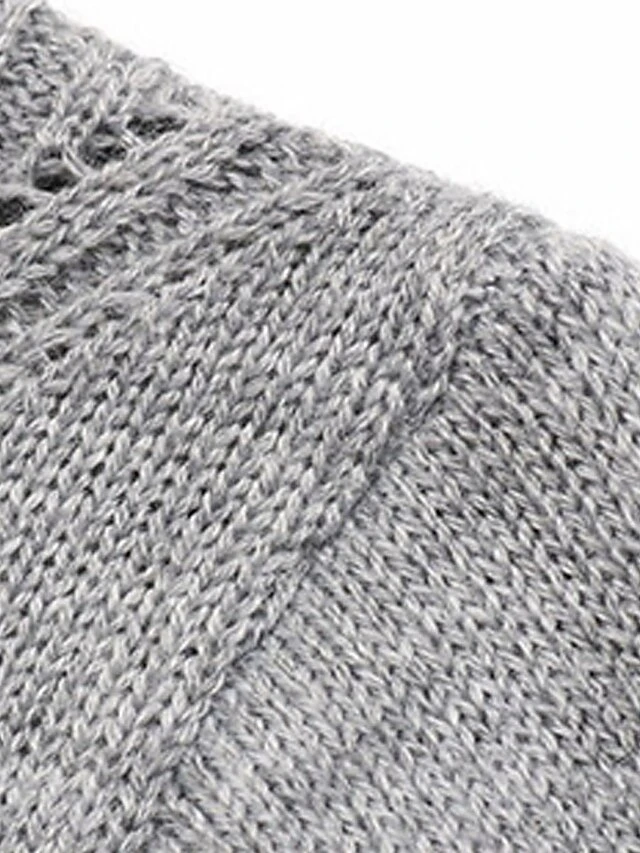 Women's Sweater Dress Jumper Dress Winter Dress Mini Dress Warm Plain Outdoor Daily Vacation Going Out Turtleneck Long Sleeve 2023 Loose Fit Gray S M L 8 Women's Sweater Dress Jumper Dress Winter Dress Mini Dress Warm Plain Outdoor Daily Vacation Going Out Turtleneck Long Sleeve 2023 Loose Fit Gray S M L - Image 8