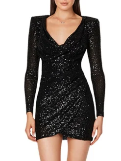 Women's Party Dress Sequin Dress Bodycon Mini Dress Black White Champagne Long Sleeve Pure Color Sequins Fall Winter V Neck Fashion Party Winter Dress Fall Dress 2023 S M L XL 16 Women's Party Dress Sequin Dress Bodycon Mini Dress Black White Champagne Long Sleeve Pure Color Sequins Fall Winter V Neck Fashion Party Winter Dress Fall Dress 2023 S M L XL -Party Prom Dresses Sales Store fceudq1660198038515