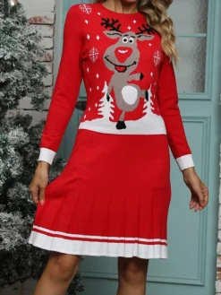 Women's Christmas Dress Sweater Dress Christmas Sweater Dress Midi Dress Ugly Graphic Tree Letter Outdoor Christmas Casual Holiday Crew Neck Long Sleeve 2023 Regular Fit White Wine Red S M L XL 23 Women's Christmas Dress Sweater Dress Christmas Sweater Dress Midi Dress Ugly Graphic Tree Letter Outdoor Christmas Casual Holiday Crew Neck Long Sleeve 2023 Regular Fit White Wine Red S M L XL -Party Prom Dresses Sales Store ffhmam1696925864184