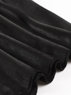 Women's Party Dress Velvet Dress Swing Dress Midi Dress Black Sleeveless Pure Color Ruched Fall Winter Autumn Spaghetti Strap Fashion Party Vacation Spring Dress 2023 S M L XL -Party Prom Dresses Sales Store fgpnwp1663049700395