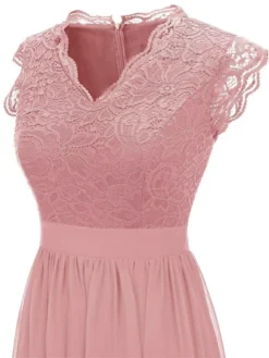 Women‘s Party Dress Homecoming Dress Wedding Guest Dress Corset Dress Lace Dress Long Dress Maxi Dress Black Pink Khaki Sleeveless Pure Color Lace Spring Summer V Neck Modern 2023 XS S M L XL XXL 3XL -Party Prom Dresses Sales Store flbbup1652150958612