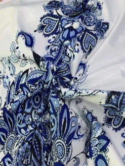 Women's Work Dress Semi Formal Dress A Line Dress Fashion Midi Dress Print V Neck Long Sleeve Floral Regular Fit Blue Summer Spring S M L XL -Party Prom Dresses Sales Store fsxblt1690857098835