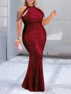 Women‘s Formal Party Dress Sequin Dress Bodycon Long Dress Maxi Dress Green Black Blue Sleeveless Pure Color Sequins Spring Summer Crew Neck XL XXL 3XL 4XL 5XL -Party Prom Dresses Sales Store fvmbyy1639558621591