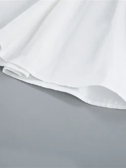 Women's Work Dress Casual Dress White Dress Fashion Daily Puff Sleeve Mini Dress Ruched Button V Neck 3/4 Length Sleeve Plain Regular Fit White Fall Winter S M L -Party Prom Dresses Sales Store fwmqlj1695645264762