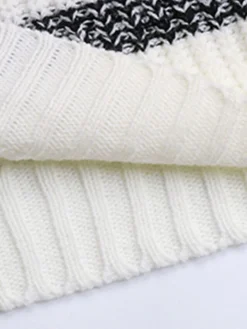 Women's Sweater Dress Winter Dress Jumper Dress Mini Dress Patchwork Ribbed Daily Date Going Out Fashion Basic Turtleneck Long Sleeve 2023 Loose Fit Gray Color S M L Size -Party Prom Dresses Sales Store fylypt1695032167726