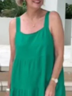 Women's Casual Dress Cotton Linen Dress Swing Dress Midi Dress Cotton Blend Fashion Modern Outdoor Daily Holiday Square Neck Ruffle Sleeveless Summer Spring 2023 Loose Fit White Green Plain S M L XL 10 Women's Casual Dress Cotton Linen Dress Swing Dress Midi Dress Cotton Blend Fashion Modern Outdoor Daily Holiday Square Neck Ruffle Sleeveless Summer Spring 2023 Loose Fit White Green Plain S M L XL -Party Prom Dresses Sales Store fytaaa1686303997492