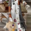 Women's Casual Dress Dress Set Two Piece Dress Long Dress Maxi Dress White Sleeveless Floral Print Summer Spring V Neck Basic Vacation Loose Fit 2023 S M L XL XXL