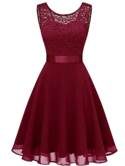 Women‘s Party Dress Lace Dress Knee Length Dress Pink Red Wine Dark Blue Red White Black Sleeveless Pure Color Lace Spring Summer Crew Neck Elegant 2022 XS S M L XL XXL XXXL 28 Women‘s Party Dress Lace Dress Knee Length Dress Pink Red Wine Dark Blue Red White Black Sleeveless Pure Color Lace Spring Summer Crew Neck Elegant 2022 XS S M L XL XXL XXXL -Party Prom Dresses Sales Store gczpba1631946867792