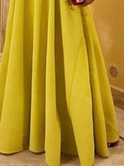 Women's Dress Set Two Piece Dress Swing Dress Long Dress Maxi Dress Yellow Short Sleeve Pure Color Ruffle Spring Summer Crew Neck Party Party 2023 S M L XL 5 Women's Dress Set Two Piece Dress Swing Dress Long Dress Maxi Dress Yellow Short Sleeve Pure Color Ruffle Spring Summer Crew Neck Party Party 2023 S M L XL -Party Prom Dresses Sales Store ghoger1656643500809