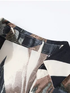 Women's Work Dress Casual Dress Swing Dress Fashion Office Daily Workfashion Midi Dress Lace Up Split V Neck Long Sleeve Print Regular Fit Brown Fall Winter S M L XL -Party Prom Dresses Sales Store gjbjnm1695105056981