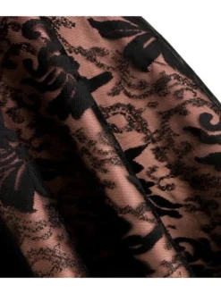 Women‘s Halloween Dress Party Dress Corset Dress Lace Dress Midi Dress Black White Wine Sleeveless Floral Lace Spring Fall Winter Cold Shoulder Party Party 2023 S M L XL XXL -Party Prom Dresses Sales Store gjbtli1675328222984