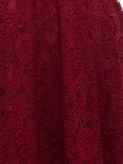 Women's Party Dress Lace Dress Cocktail Dress Midi Dress Black Pink Wine Sleeveless Pure Color Lace Spring Fall Winter V Neck Fashion Winter Dress Wedding Guest Vacation 2023 S M L XL XXL -Party Prom Dresses Sales Store gpintf1692180217909