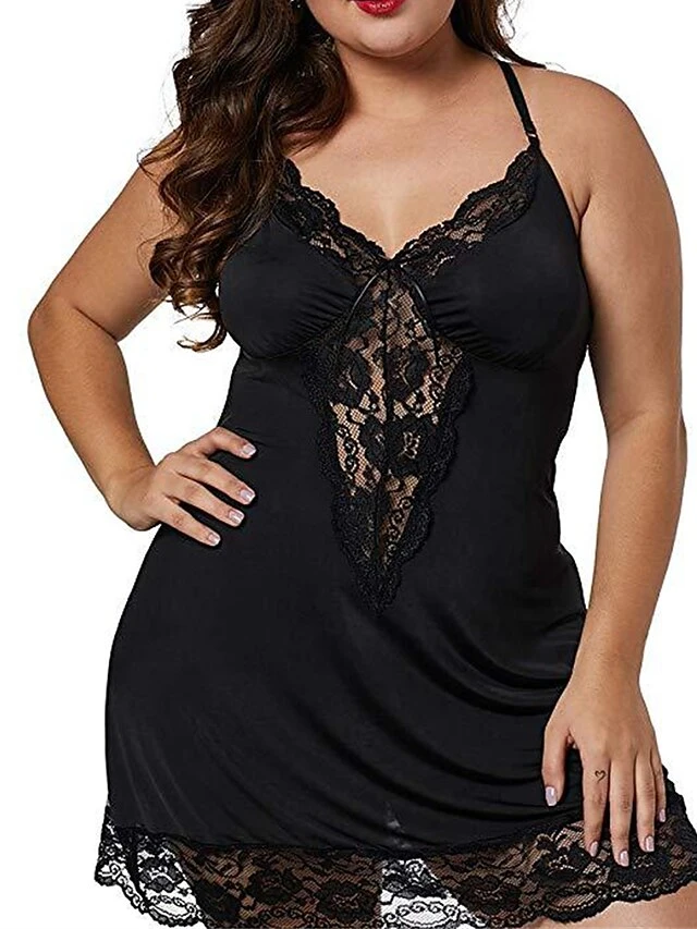 Women's Casual Dress Strap Dress Mini Dress Daily Casual Lace Bow Color Block Strap Home Lounge Black Wine 2023 Summer Spring One-Size 3 Women's Casual Dress Strap Dress Mini Dress Daily Casual Lace Bow Color Block Strap Home Lounge Black Wine 2023 Summer Spring One-Size - Image 3