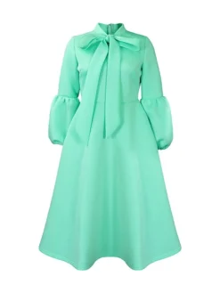 Women's Prom Dress Party Dress Swing Dress Long Dress Maxi Dress Black Yellow Red Long Sleeve Pure Color Lace Up Fall Winter Autumn Crew Neck Fashion Winter Dress Wedding Guest Birthday 2023 S M L XL -Party Prom Dresses Sales Store gqctfc1695203656673