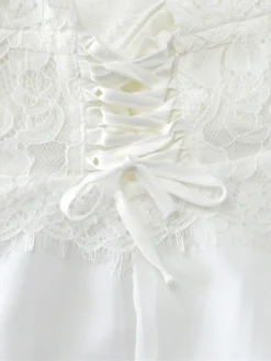 Women's Prom Dress Party Dress Lace Dress Long Dress Maxi Dress White Sleeveless Pure Color Lace Spring Fall Winter Square Neck Fashion Wedding Guest Birthday Evening Party 2023 S M L XL XXL 3XL 4XL -Party Prom Dresses Sales Store gxlzsh1696907251612