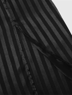 Women's Work Dress Satin Dress Black Dress Fashion Midi Dress Split V Neck Long Sleeve Plain Loose Fit Black Fall Winter S M L XL XXL -Party Prom Dresses Sales Store gyslhy1693299575247