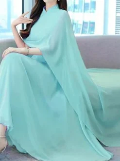 Women's Two Piece Dress Set Casual Dress Outdoor Daily Streetwear Modern Ruched Midi Dress V Neck 3/4 Length Sleeve Plain Regular Fit White Light Green Dark Pink Summer Spring S M L XL XXL -Party Prom Dresses Sales Store hchkzl1678430737162